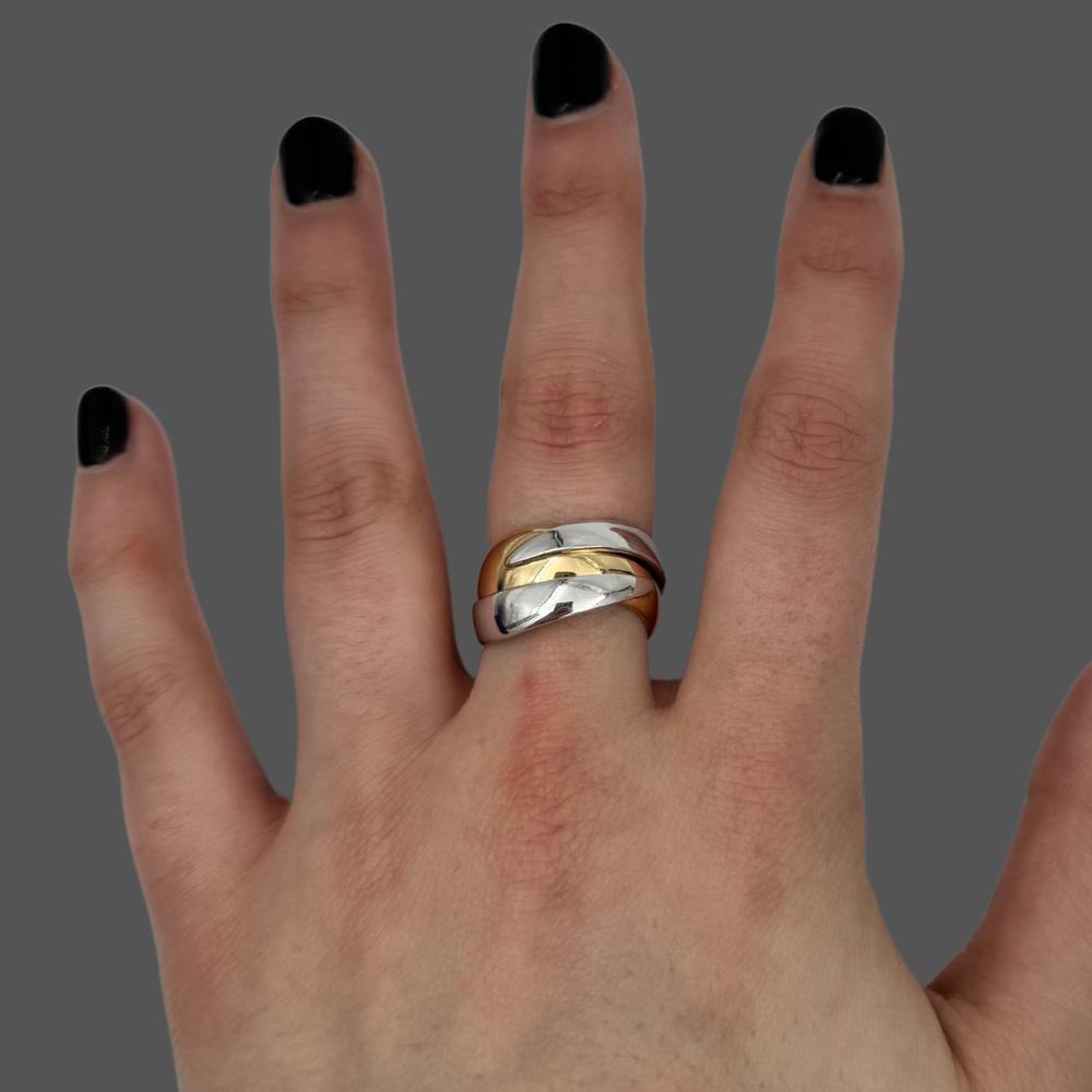 Bague Deux Or Blanc et Jaune