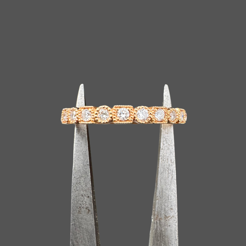 Alliance fantaisie diamants or rose 0.29ct