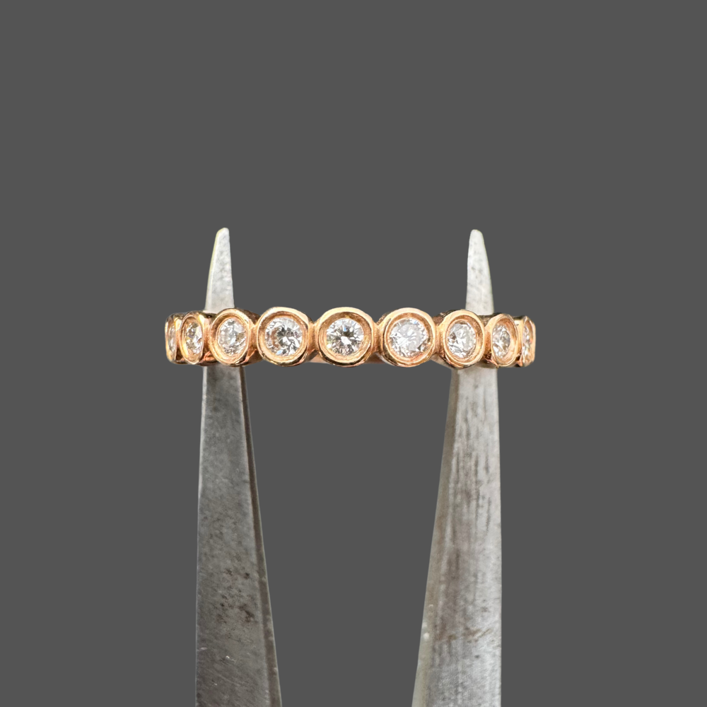 Alliance fantaisie diamants or rose 0.32ct