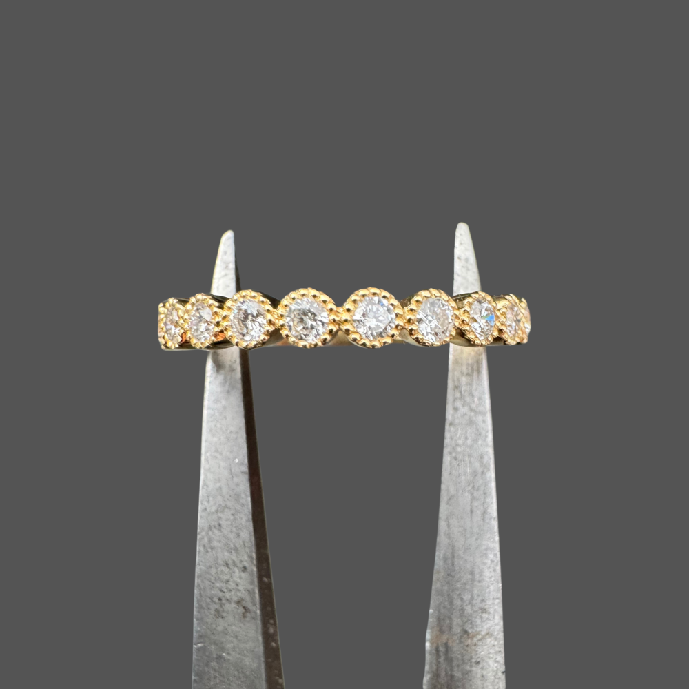 Alliance fantaisie diamants or jaune 0.32ct