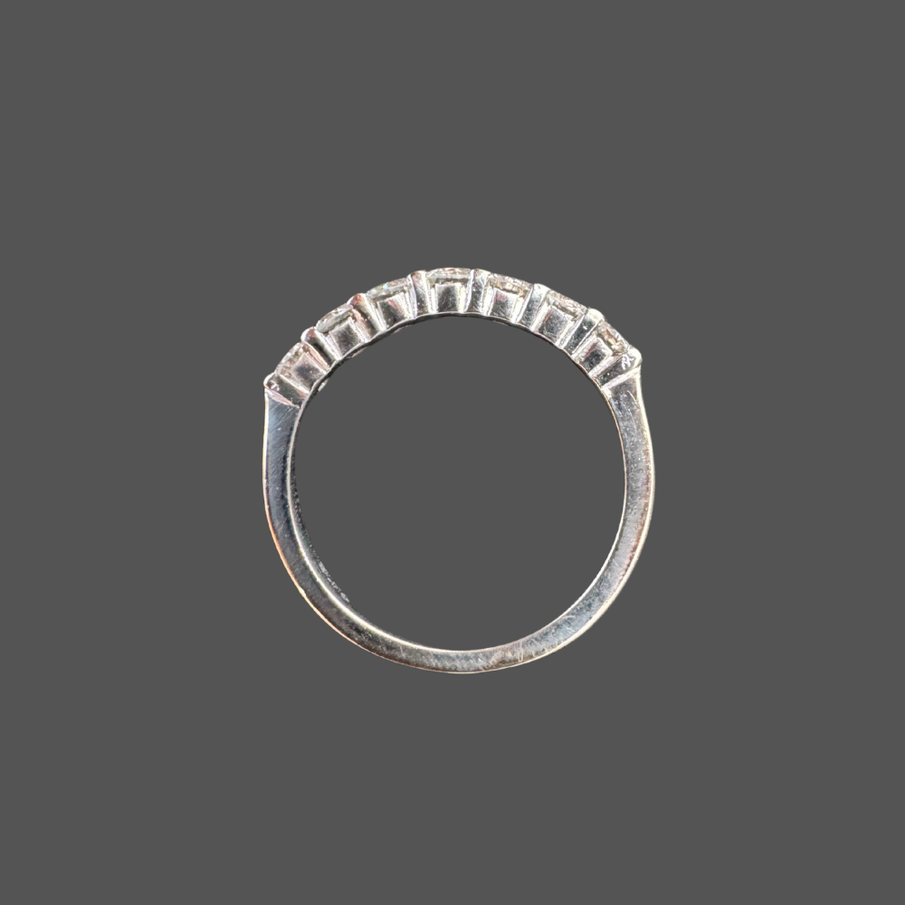 Demi alliance diamants or blanc 0.50ct