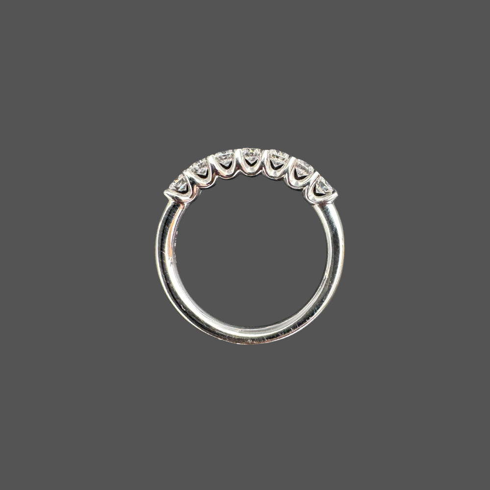 Demi alliance diamants or blanc 0.80ct