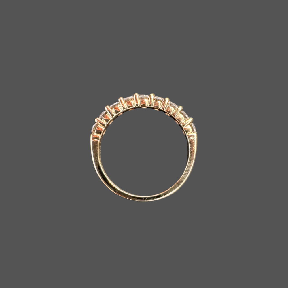 Demi alliance diamants or jaune 0.70ct