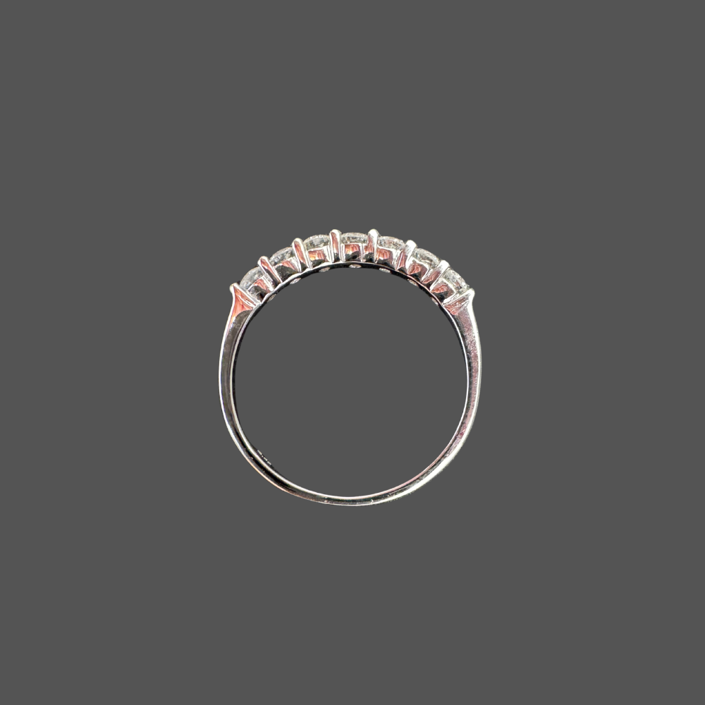 Demi alliance diamants or blanc 0.43ct