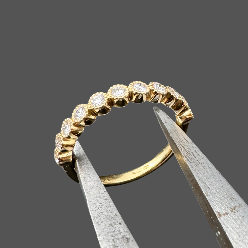 Alliance fantaisie diamants or jaune 0.32ct