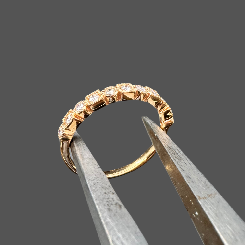 Alliance fantaisie diamants or rose 0.29ct