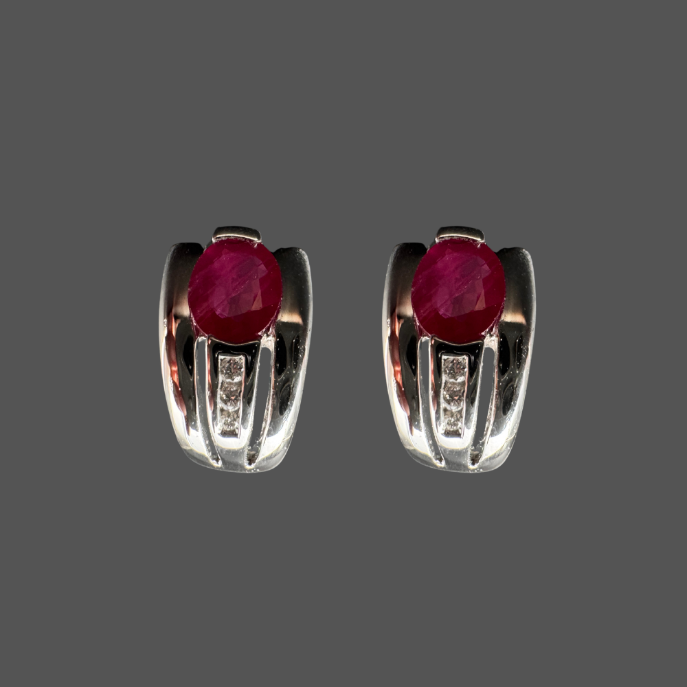 Boucles d’oreilles rubis