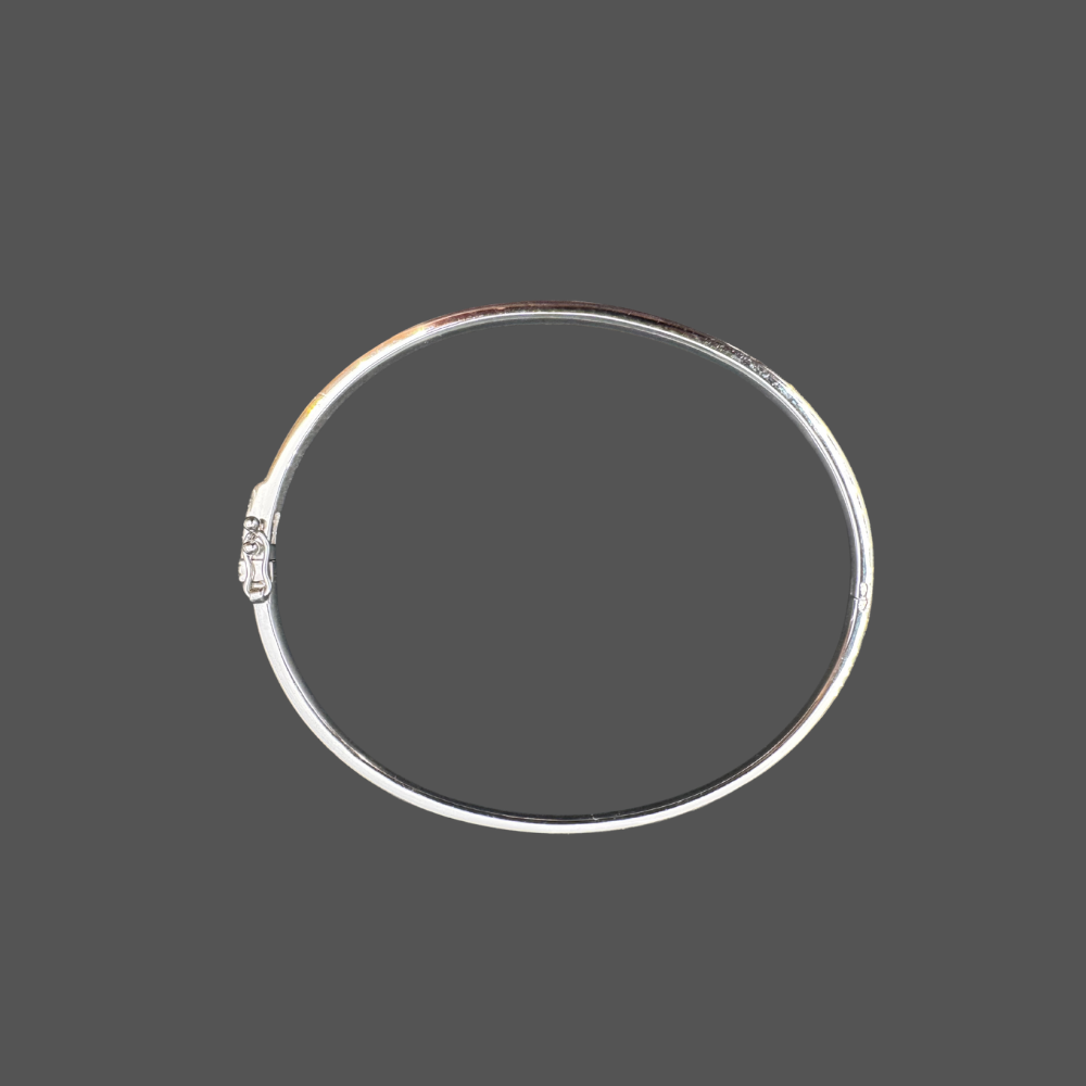 Bracelet jonc en or blanc et diamants