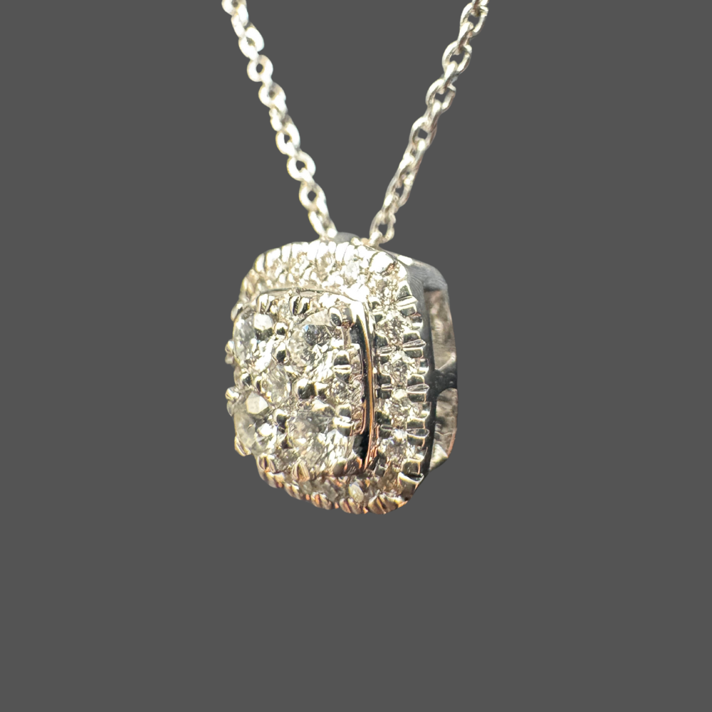 Pendentif Diamants en Or Blanc