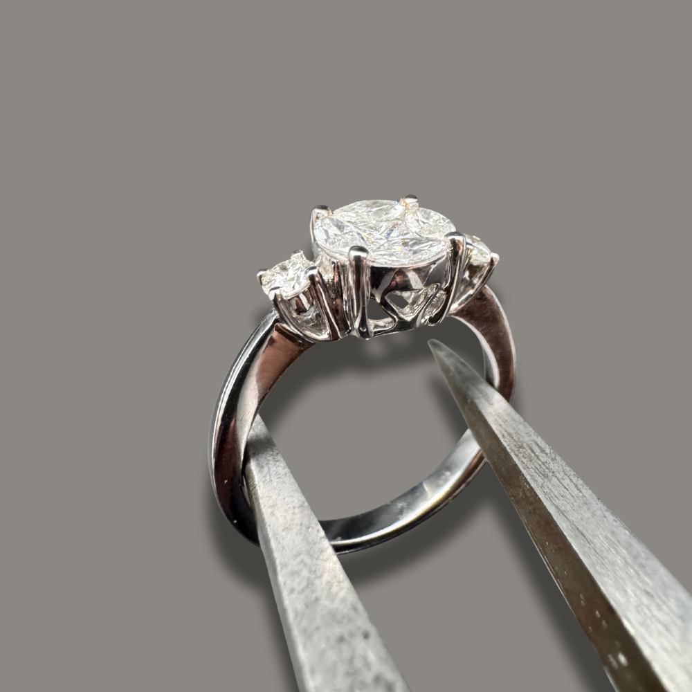 Bague Multi-Diamants en Or Blanc