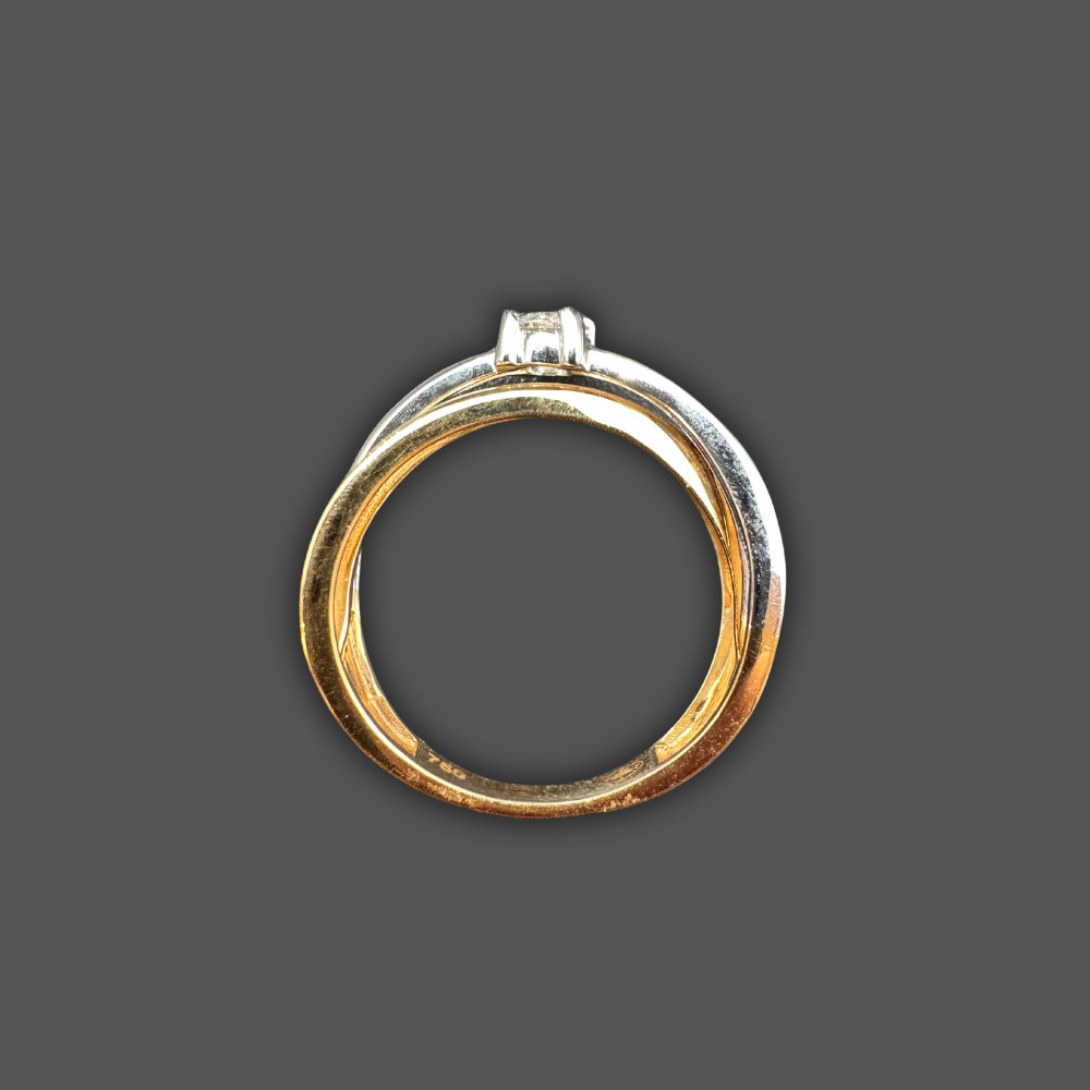 Solitaire Bi-Color en Or