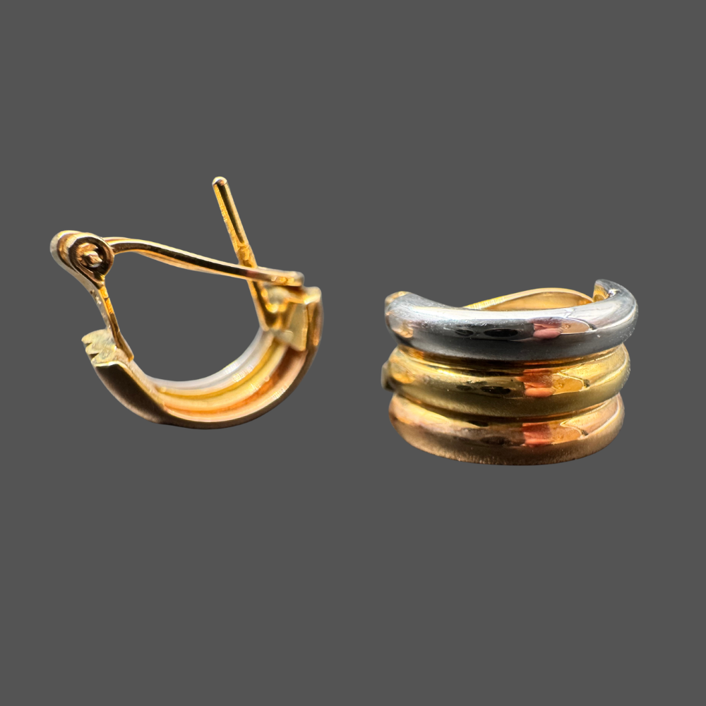 Boucles d’oreilles créoles tricolores