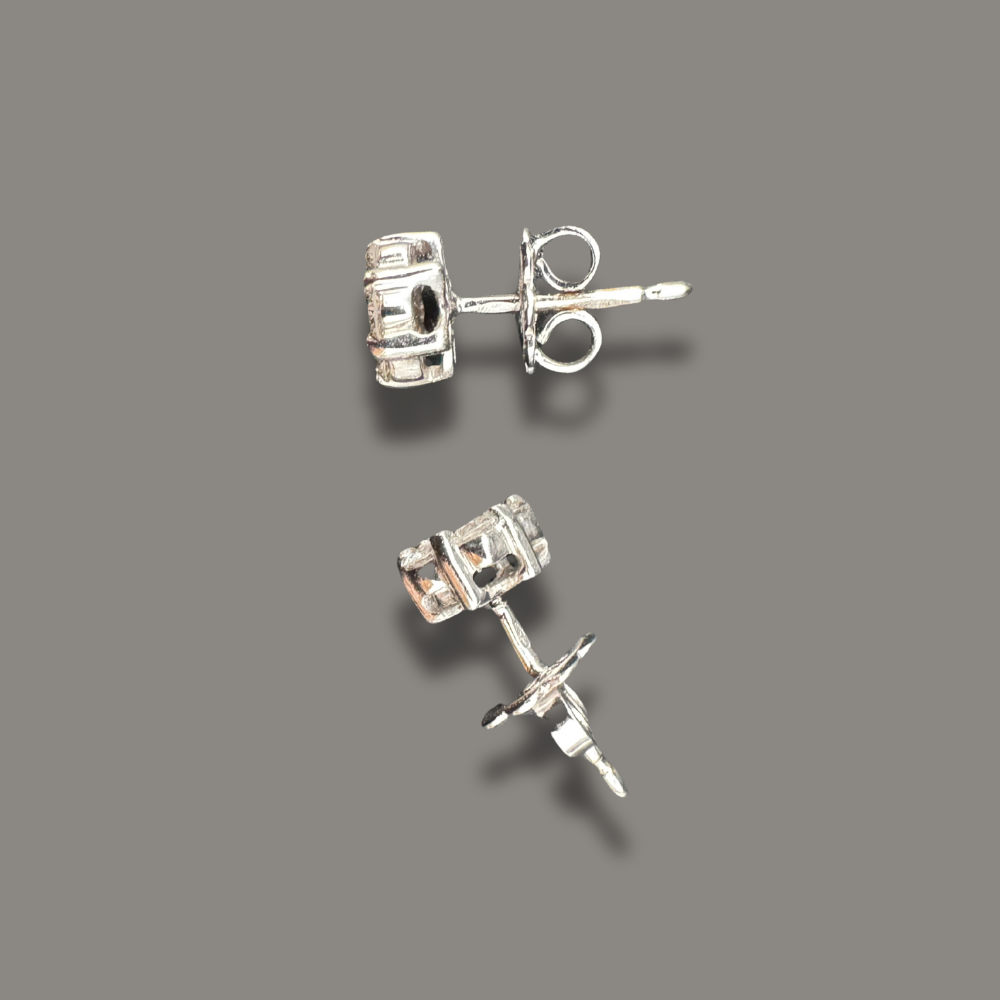 Boucles d’Oreilles Fleur Diamants