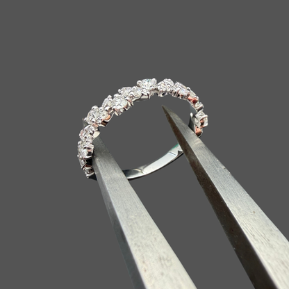 Demi-Alliance Diamants G-VS 0,59 ct – Or Blanc 18 Carats