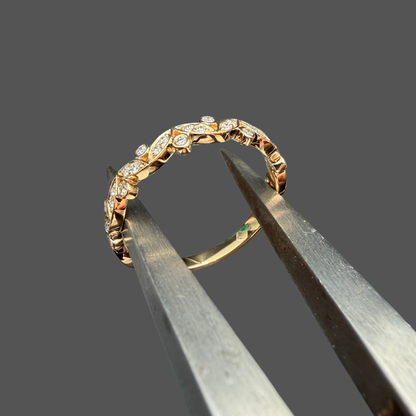 Demi-Alliance Diamants G-VS 0,15 ct – Or Jaune 18 Carats