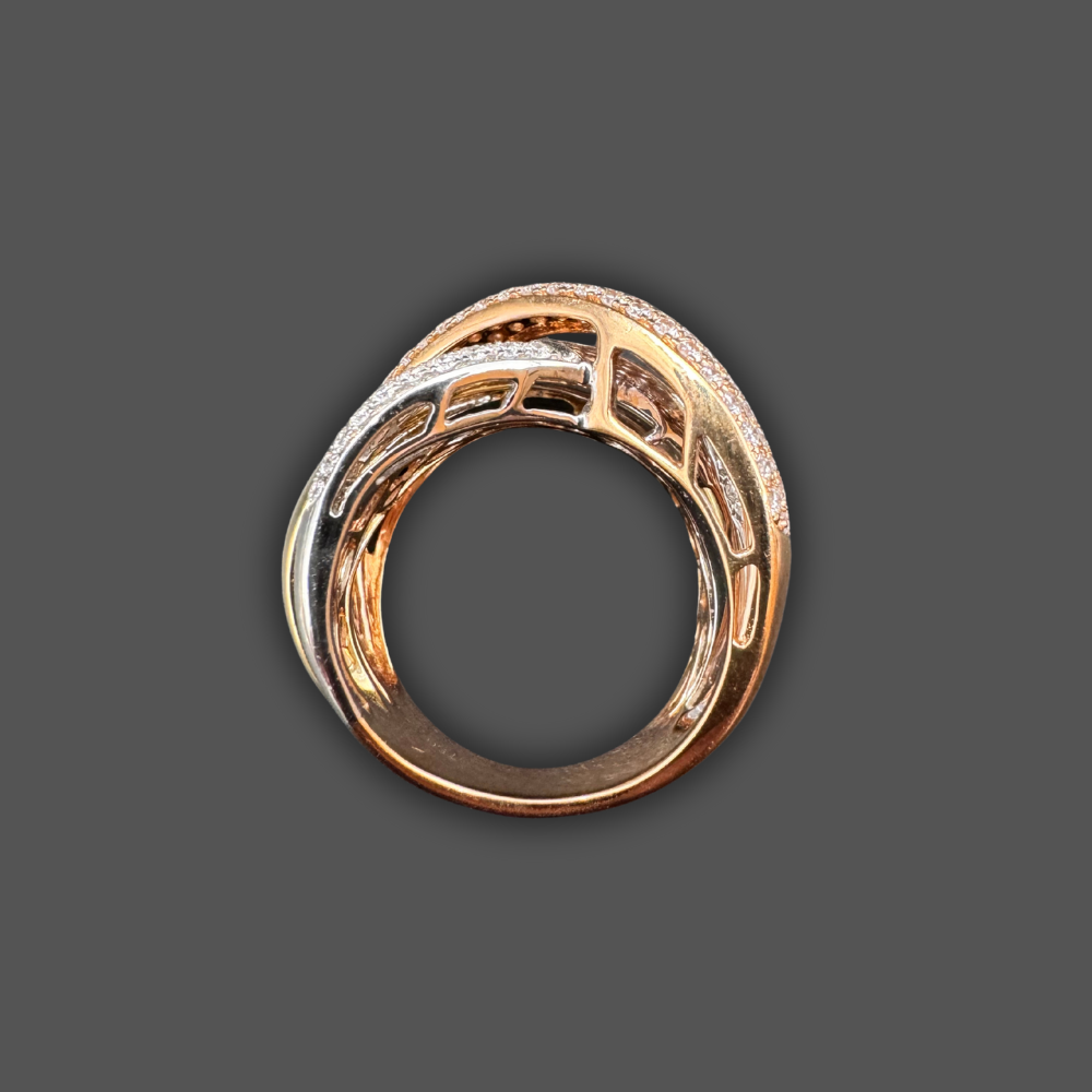 Bague 3 Ors et Diamants
