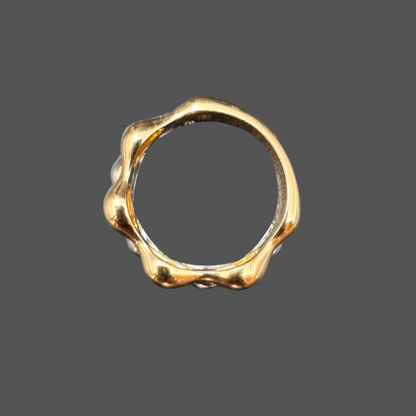 Bague bicolore en or jaune et or blanc