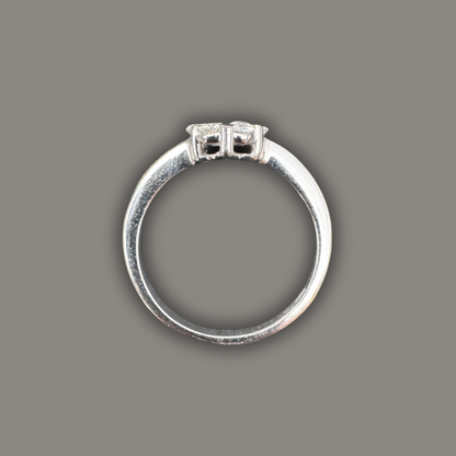 Bague Fleur en Or Blanc et Diamants