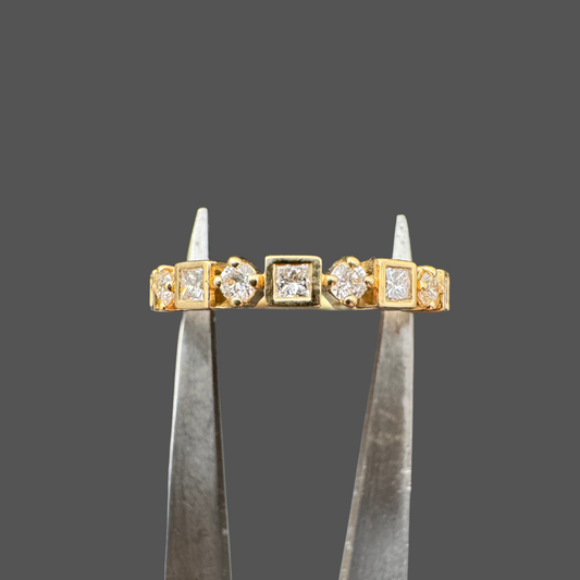 Alliance fantaisie diamants or jaune 0.39ct