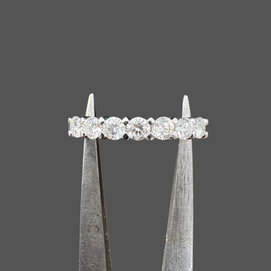 Demi alliance diamants or blanc 0.80ct