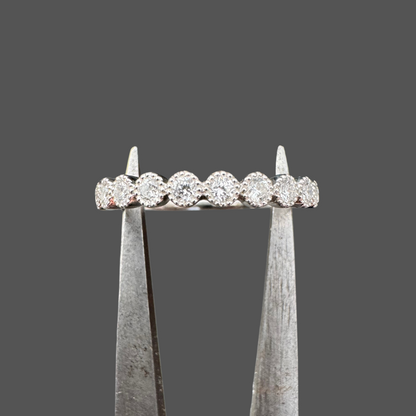 Alliance fantaisie diamants or blanc 0.32ct