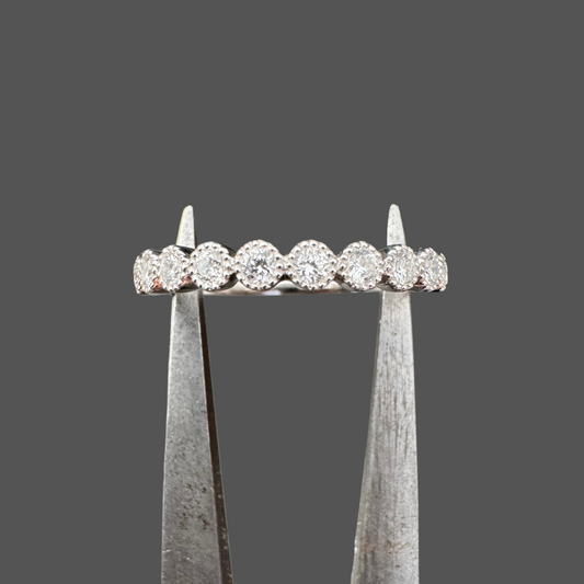 Alliance fantaisie diamants or blanc 0.32ct