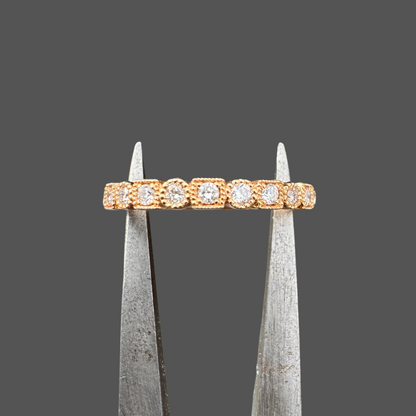 Alliance fantaisie diamants or rose 0.29ct