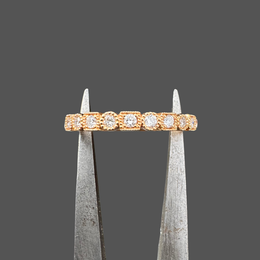 Alliance fantaisie diamants or rose 0.29ct