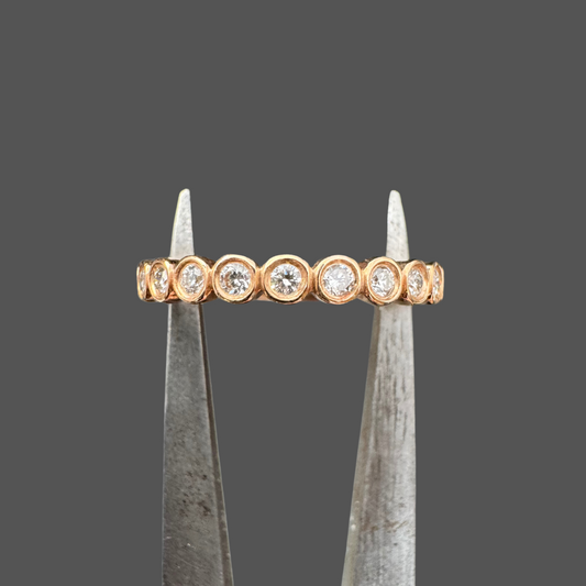 Alliance fantaisie diamants or rose 0.32ct
