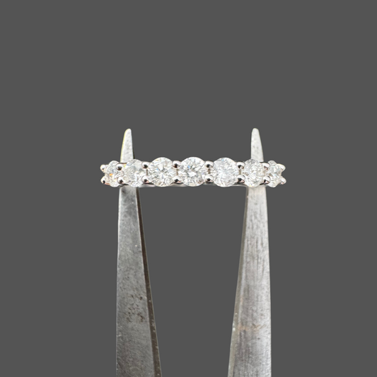 Demi alliance diamants or blanc 0.43ct