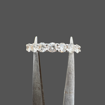 Demi alliance diamants or blanc 0.50ct