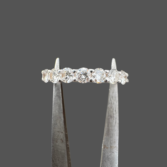 Demi alliance diamants or blanc 0.50ct