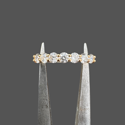 Demi alliance diamants or jaune 0.50ct