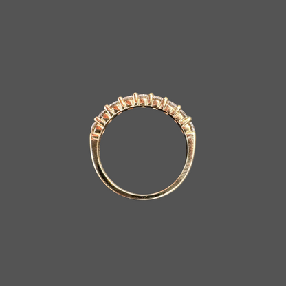Demi alliance diamants or jaune 0.70ct