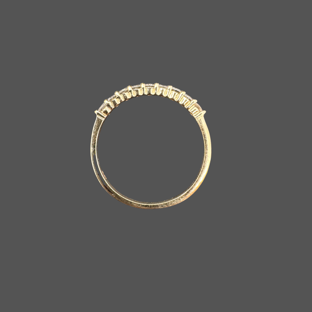 Demi alliance diamants or jaune 0.26ct