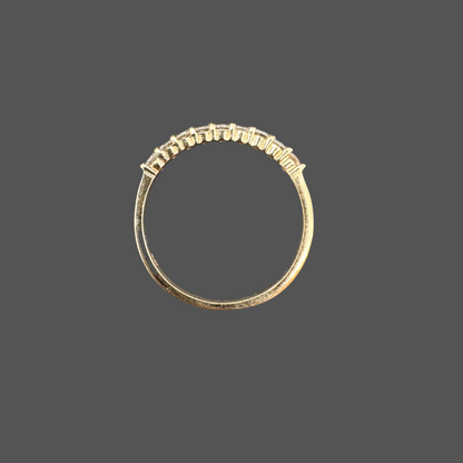 Demi alliance diamants or jaune 0.26ct