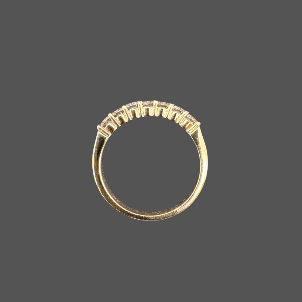 Demi alliance diamants or jaune 0.50ct