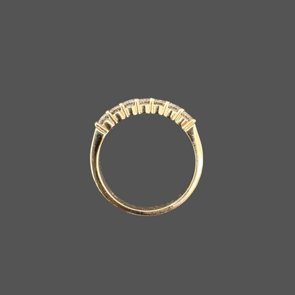 Demi alliance diamants or jaune 0.50ct
