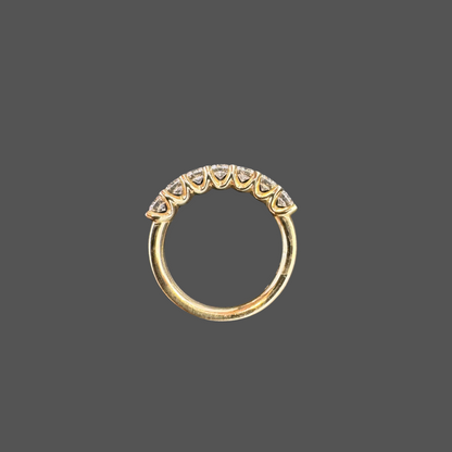Demi alliance diamants or jaune 1.13ct
