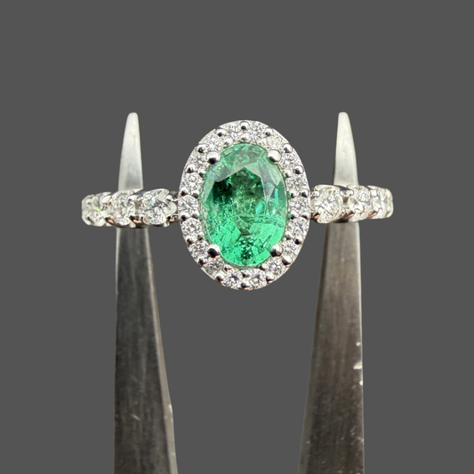 Bague Emeraude et Diamants
