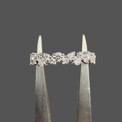 Demi-Alliance Diamants G-VS 0,59 ct – Or Blanc 18 Carats