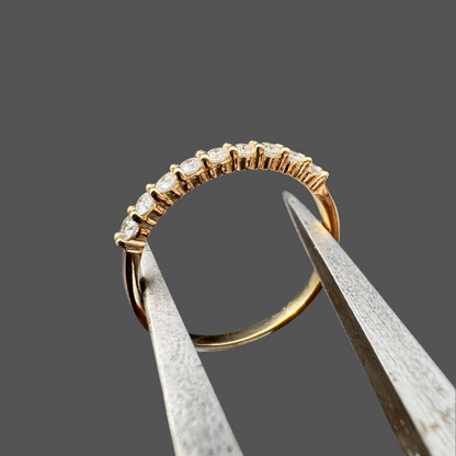 Demi alliance diamants or jaune 0.26ct