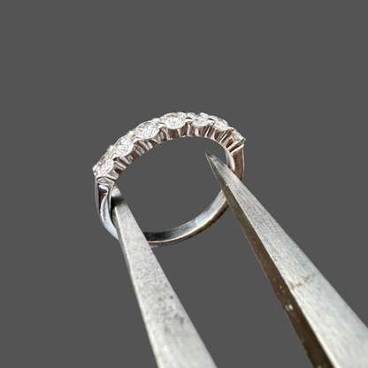 Demi alliance diamants or blanc 0.50ct