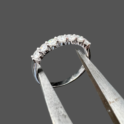 Demi alliance diamants or blanc 0.43ct