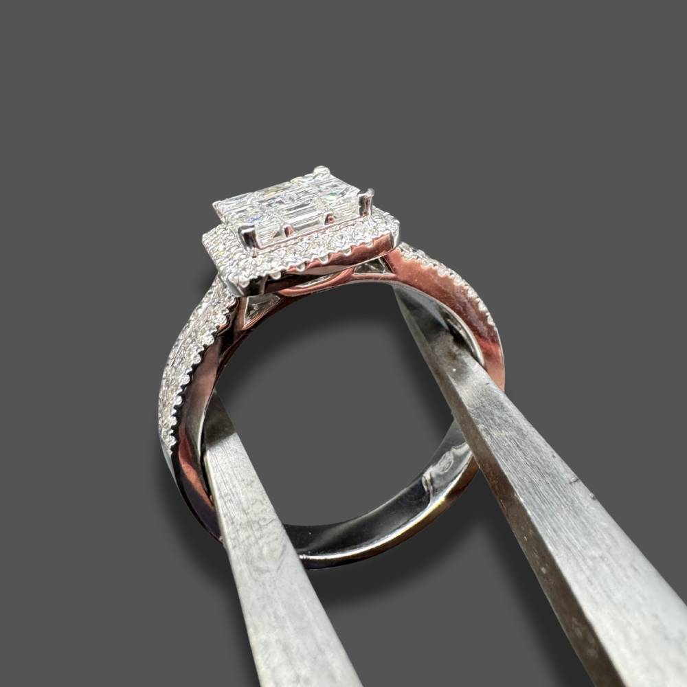 Bague Pavage en or blanc 18 carats