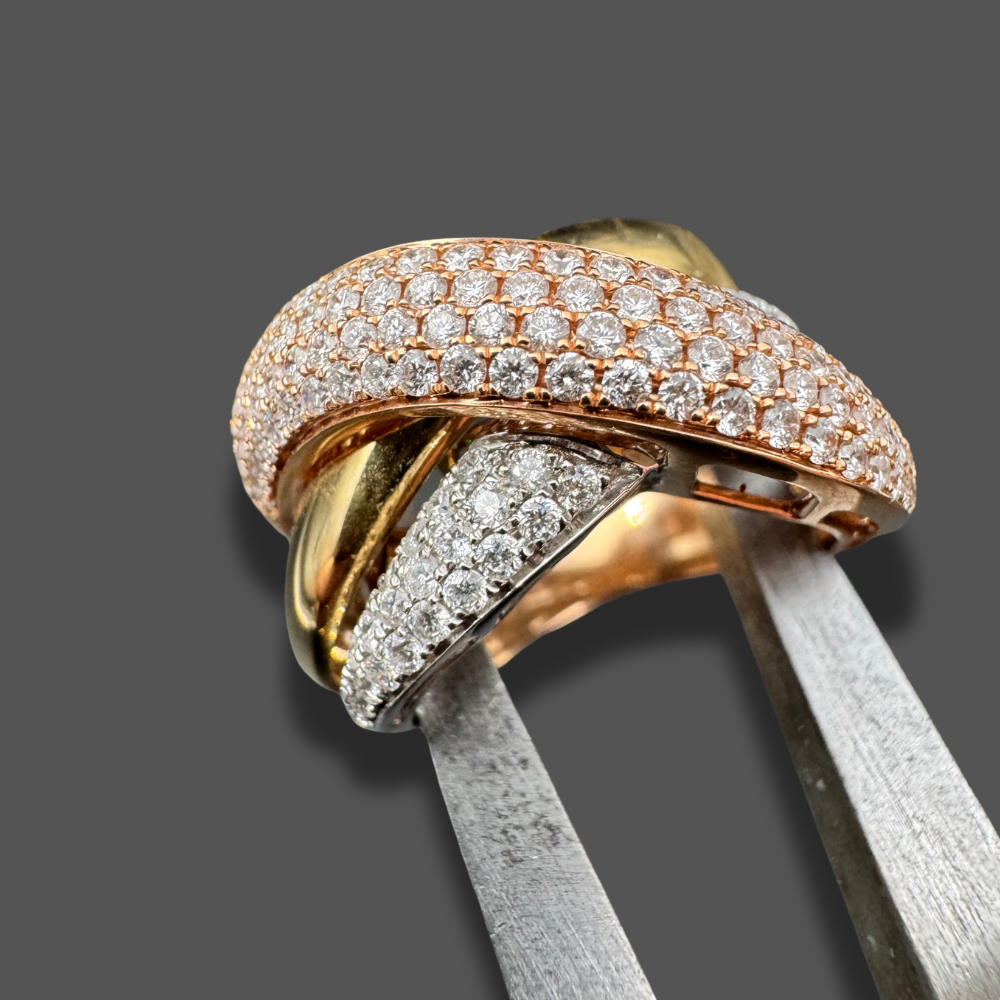 Bague 3 Ors et Diamants