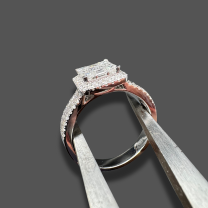 Bague Pavage en or blanc 18 carats