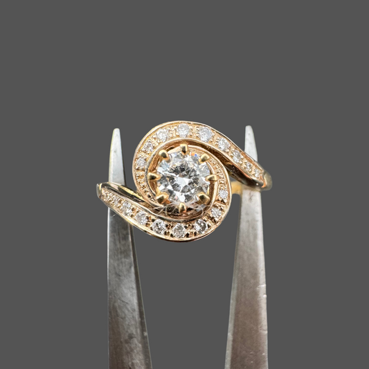 Bague en Or Jaune & Diamants
