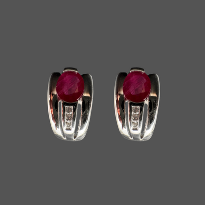 Boucles d’oreilles rubis