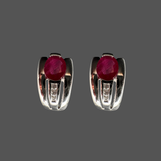 Boucles d’oreilles rubis